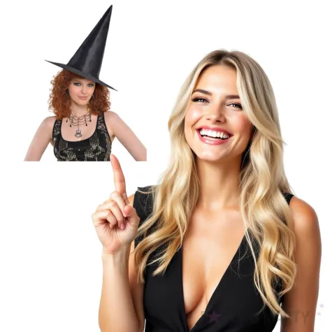 kapelusz klasyczna czarownica czarny amscan