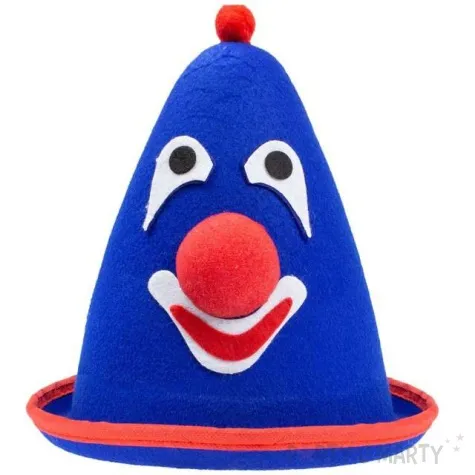 kapelusz klaun niebieski filcowy godan
