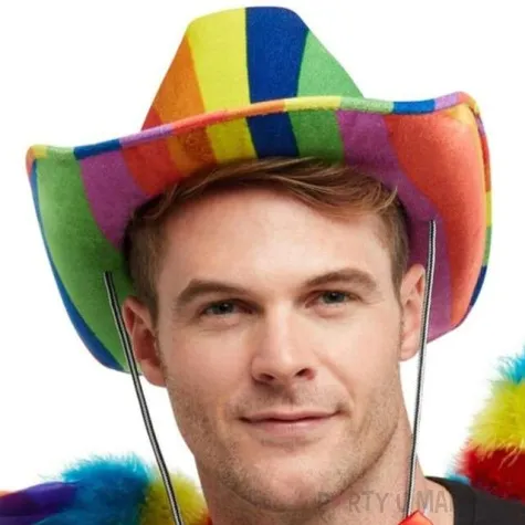 kapelusz kowboj deluxe teczowy smiffys