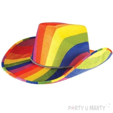 kapelusz kowboj deluxe teczowy smiffys