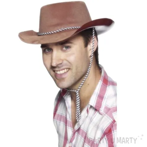 kapelusz kowboj gentelman brazowy smiffys