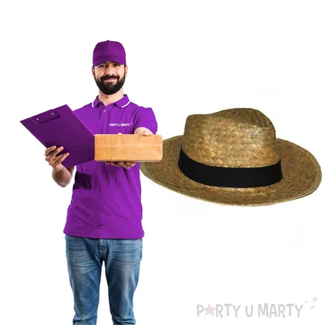 kapelusz kowboj slomiany brazowy funny fashion