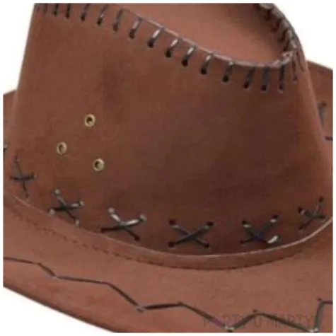 kapelusz kowboj szeryf brazowy partytino