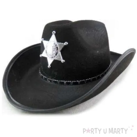 kapelusz kowboj szeryf czarny tropic