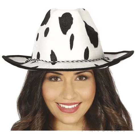 kapelusz kowboj w laty bialy guirca
