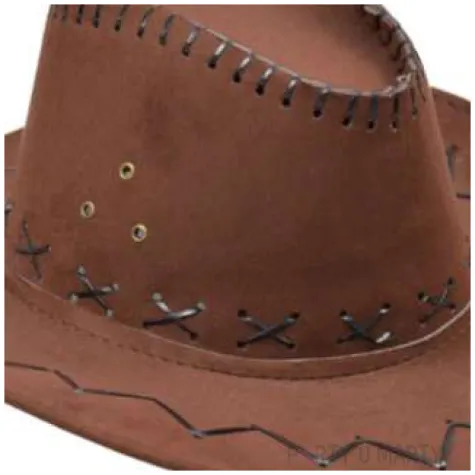 kapelusz kowboj welur brazowy arpex