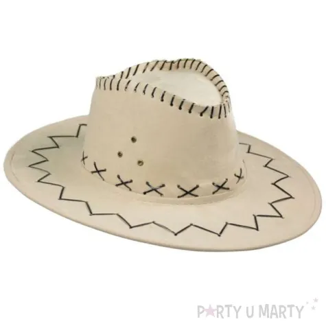 kapelusz kowboj welurowy bezowy jasny arpex