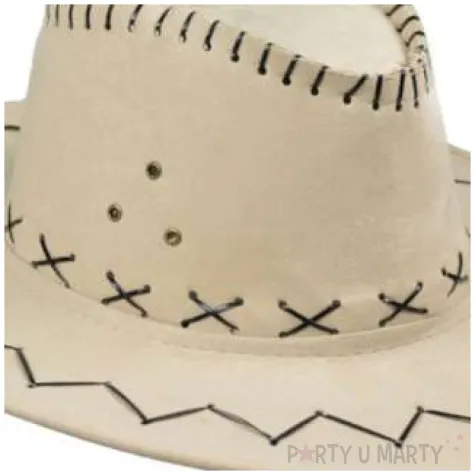 kapelusz kowboj welurowy bezowy jasny arpex