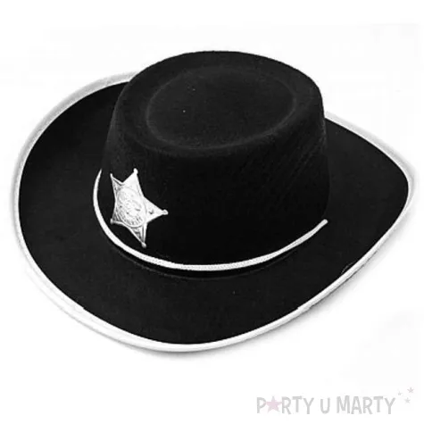 kapelusz kowboj z gwiazda czarny roz s
