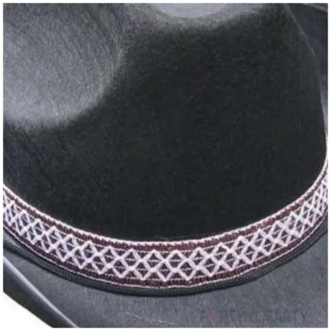 kapelusz kowboj z opaska czarny party tino