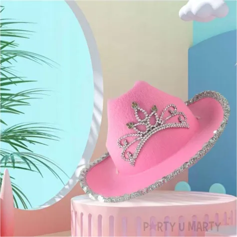 kapelusz kowbojka korona rozowy boland