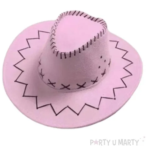 kapelusz kowbojka rozowy partytino