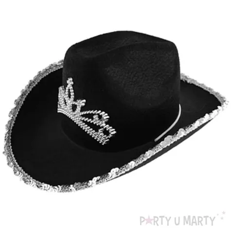 kapelusz kowbojka z korona czarny