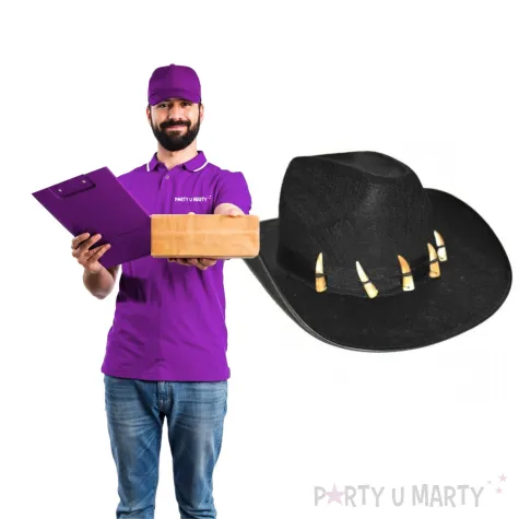 kapelusz kowbojskie trofea czarny funny fashion