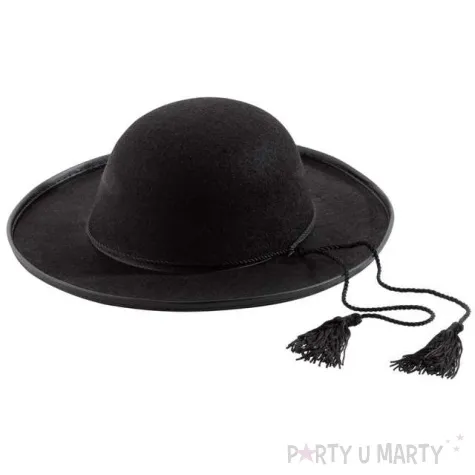 kapelusz ksiadz pastor czarny amscan