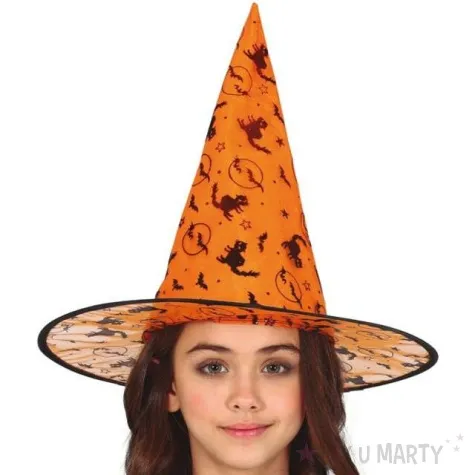 kapelusz mala czarownica pomaranczowa guirca