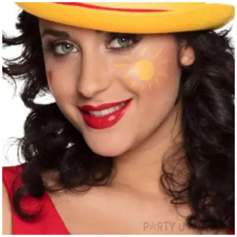 kapelusz melonik klauna w kropki zolty partytino