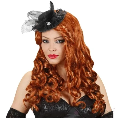 kapelusz mini retro lata 20 czarny widmann