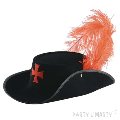 kapelusz muszkieter czarny carnival toys