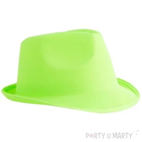 kapelusz neon fedora zielony funny fashion