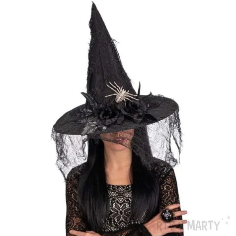 kapelusz pajak z piorami czarny carnival toys