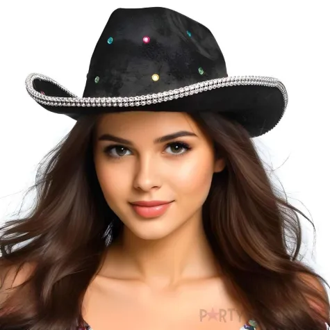 kapelusz piankowy na karnawal country kowboj dziki zachod western czarny