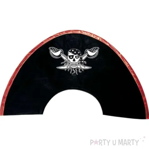kapelusz piracka czaszka czarny folat