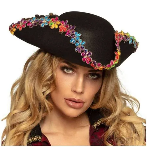 kapelusz piracki w kwiaty boland