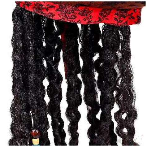 kapelusz piracki z lokami brazowy widmann