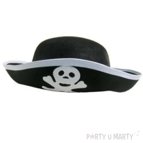 kapelusz pirat czaszka czarny partytino