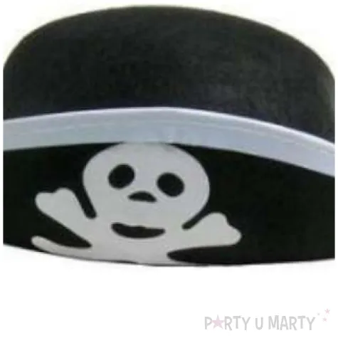 kapelusz pirat czaszka czarny partytino