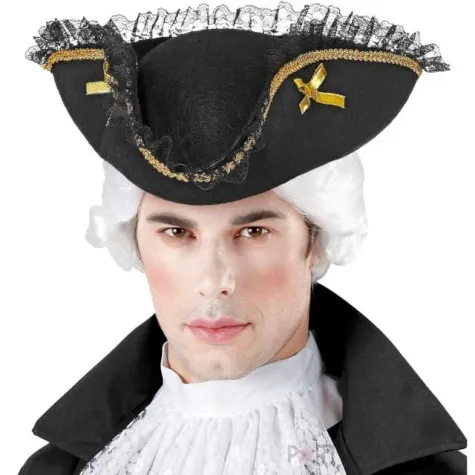 kapelusz pirat trikorn z koronka widmann
