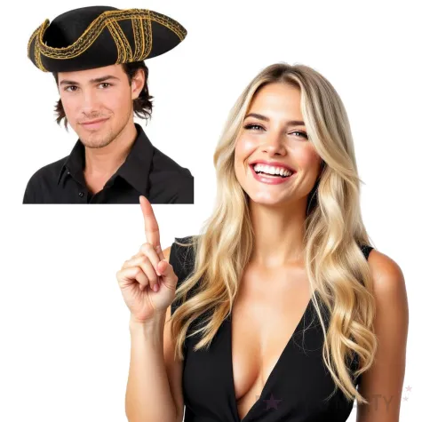 kapelusz pirat ze zlotym brzegiem boland