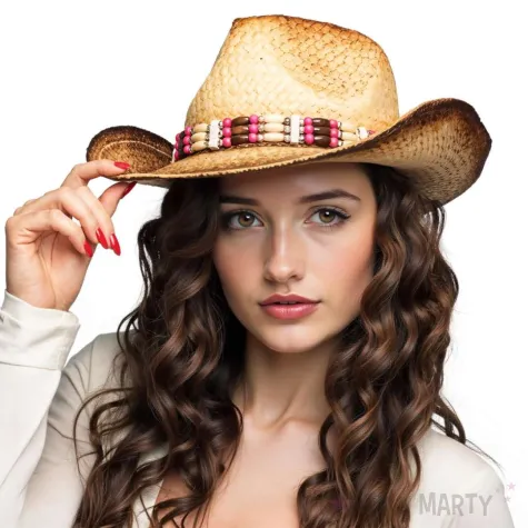 kapelusz slomkowy na karnawal country kowboj dziki zachod western bezowy