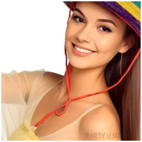 kapelusz slomkowy palmowy meksykanskie sombrero na karnawal fiesta kolorowy