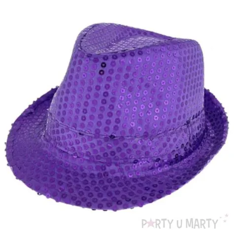 kapelusz super star fioletowy