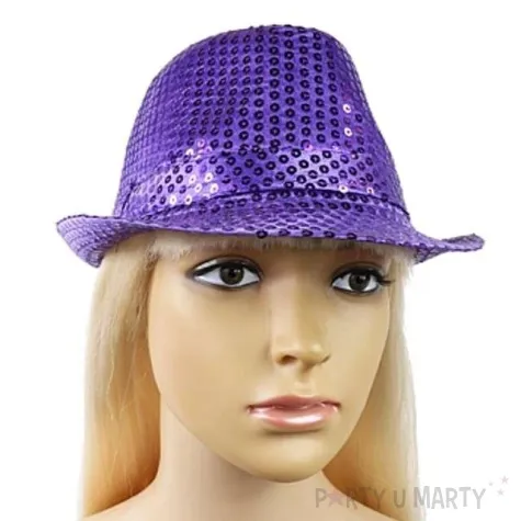 kapelusz super star fioletowy