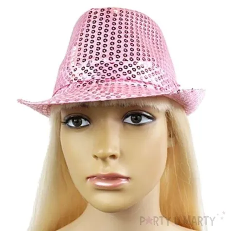 kapelusz super star rozowy