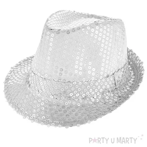 kapelusz super star srebrny