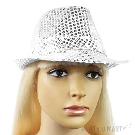 kapelusz super star srebrny