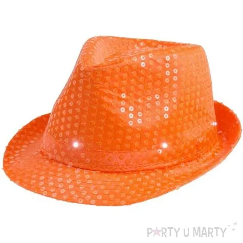 kapelusz swiecacy pomaranczowy neon