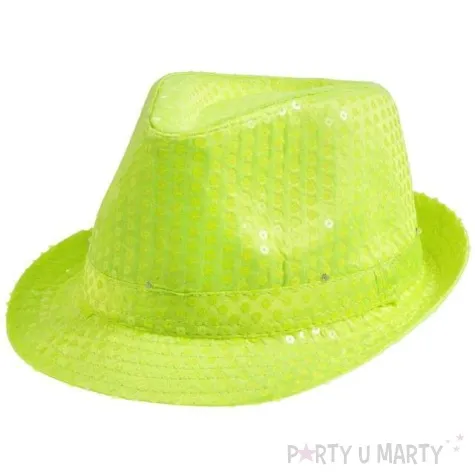 kapelusz swiecacy zolty neon