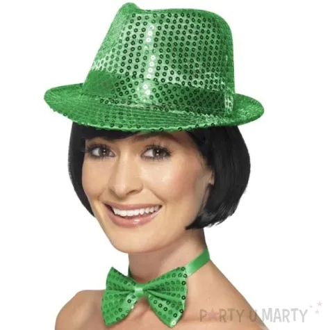 kapelusz swiety patryk cekinowy zielony smiffys