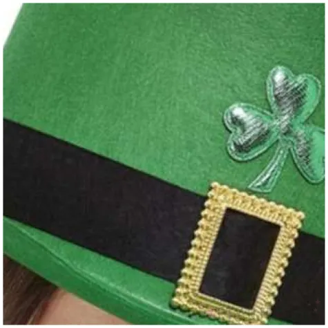 kapelusz swiety patryk z klamra zielony smiffys