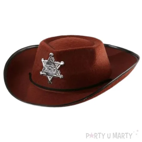 kapelusz szeryf brazowy partytino