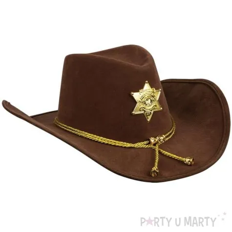 kapelusz szeryf kowboj brazowy boland