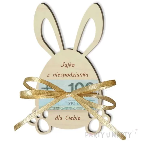 karnet jajko z niespodzianka drewniana 100x150 mm