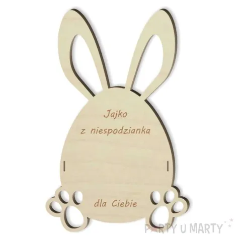 karnet jajko z niespodzianka drewniana 100x150 mm