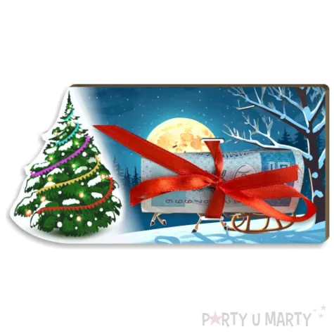 karnet na banknot choinka renifer niko 120x60 mm