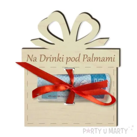 karnet na banknot na drinki pod palmami 85x100 mm